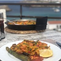 Food with a view!  at Blue Arenal in Menorca
