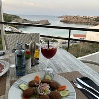 Falafel without the yaourt (to make it vegan)  at Blue Arenal in Menorca