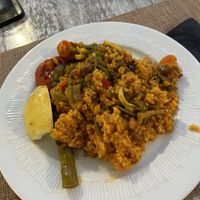 Paella (already vegan)  at Blue Arenal in Menorca
