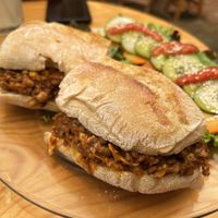Lentils sandwich  at La Selva de los Gatos in Oaxaca