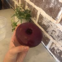 Vegan blueberry glaze donut  at East Park Donuts and Coffee in Nashville