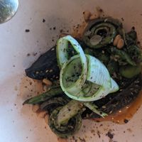 Babaganoush with vegetables like fiddlehead fern at Albi in Washington