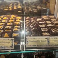 Dark chocolate mango, macadamia nut ganache & blood orange truffles  at Sweet Paradise Maui in Kihei
