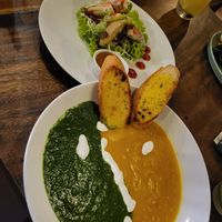 Ying yang soup and summer springrolls at Monkey Legend in Ubud