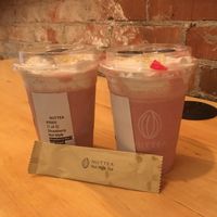 Strawberry nut mylk at NUTTEA in Edmonton