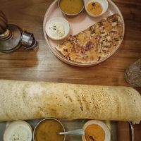 Mushroom dosa & pancake thing. at Khana Khazana in Lindau