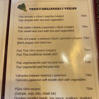 The menu  at Asia Street Food Pula in Pula