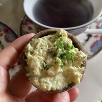 Vegan ‘Just Egg’ tart  at Tea at The Empress in Victoria