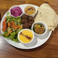 Falafel platter (vegan) at Rise in Gianyar