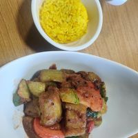 Fried eggplant at Govinda's Healthy Cafe in Ulaanbaatar