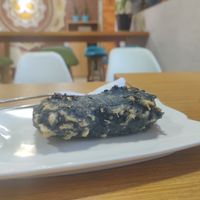 Vegan fish at Govinda's Healthy Cafe in Ulaanbaatar