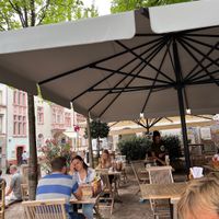 Outdoor seating   at Café August in Freiburg
