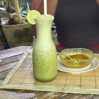 Healthy green juicee  at Tasty Vegan in Seminyak