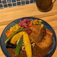 Katsu Curry with plenty of vegetables at Chabuya Curry Tenjin ちゃぶや in Fukuoka