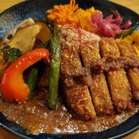Vegan Curry with vegan cullet at Chabuya Curry Tenjin ちゃぶや in Fukuoka