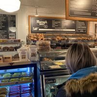 Inside counter at Murray's Bagels in New York City