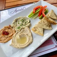 Hummus plate   at Apéritif in Durham