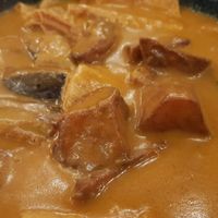 Aubergine and fried bean stick curry (vg) at Chilli Padi in Newcastle Upon Tyne