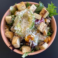 Coconut rice bowl  at Pinkavo Cafe in Langley