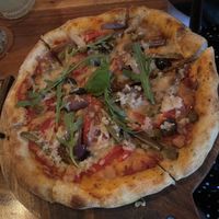 Vegan pizza  at Simply Social in Ubud