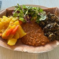 Veggie Combination (vegan) at Cafe Ethiopia in San Francisco