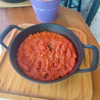 Menemen without eggs at Kahvaltıhane in Istanbul