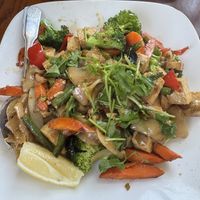 Drunken noodles  at 101 Thai Way in Cloverdale