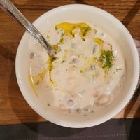 Yogurt soup with Chickpeas at Vegan Dükkan Lokanta - The Eatery in Istanbul