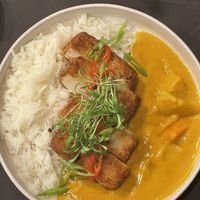 Tofu Katsu Curry  at Vegan Dükkan Lokanta - The Eatery in Istanbul