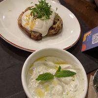 Turkish Quiche , vegetable pie with home made Tzatziki    at Vegan Dükkan Lokanta - The Eatery in Istanbul