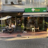 Street view of the cafe.   at Vegan Dükkan Lokanta - The Eatery in Istanbul