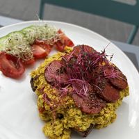 Tofu scramble toast   at Vegan Dükkan Lokanta - The Eatery in Istanbul