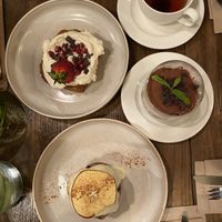 Desserts and Turkish black tea  at Vegan Dükkan Lokanta - The Eatery in Istanbul