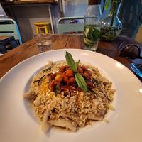 Manti (Turkish ravioli) at Vegan Dükkan Lokanta - The Eatery in Istanbul