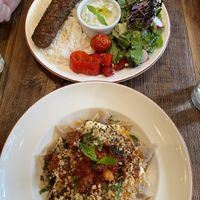 Turkish ravioli and Adana kebab   at Vegan Dükkan Lokanta - The Eatery in Istanbul