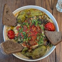 Traditional smoked eggplant at Vegan Dükkan Lokanta - The Eatery in Istanbul