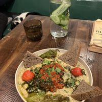 Smoked eggplant w meatballs   at Vegan Dükkan Lokanta - The Eatery in Istanbul