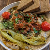 Roasted eggplant - out of this world! at Vegan Dükkan Lokanta - The Eatery in Istanbul