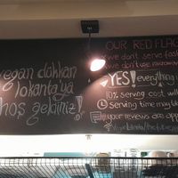 Chalkboard at Vegan Dükkan Lokanta - The Eatery in Istanbul