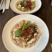 Lentil pasta and ‘meat’ pasta   at Vegan Dükkan Lokanta - The Eatery in Istanbul