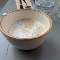 Over $5 for half a latte at Vegan Dükkan Lokanta - The Eatery in Istanbul