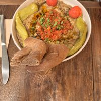 Smoked egg plant  at Vegan Dükkan Lokanta - The Eatery in Istanbul