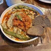 Smoked eggplant  at Vegan Dükkan Lokanta - The Eatery in Istanbul