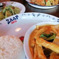 Green curry with tofu at Zaap Thai Street Food in Sheffield
