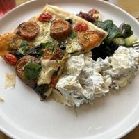 Sweet potato tart with side salad  at The Tinker's Granddaughter in Lymington