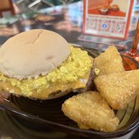 Yummy Saturday brunch burger   at Garage Sale in Phnom Penh