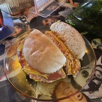 Vegan burger   at Garage Sale in Phnom Penh