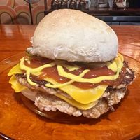 Vegan burger   at Garage Sale in Phnom Penh