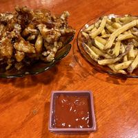 Fries and wings   at Garage Sale in Phnom Penh