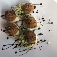 Lentil and Amaranth „meatballs"  at Hotel Ristorante Cesare in San Marino City